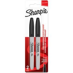 Sharpie -permanentmarkers | fijne punt | zwarte inkt | 2 stuks afbeelding