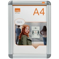 Nobo aluminium a4 kliklijst voor documenten en poster - inclusief muurbevestigingsmateriaal afbeelding