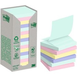 Sticky Z-Notes Post-it Pak van 16 Kleurenassortiment 100 Vellen per blok afbeelding