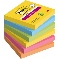 Post-it Super Sticky Super sticky notes post-it 654-sscarn-p4+2 blauw, geel, groen, oranje roz afbeelding 1