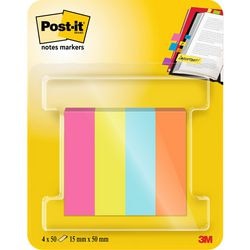 Post-it indexen papier 670-4-pop blauw, groen, oranje, roze afbeelding 1