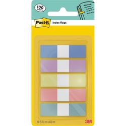 Indexen Post-it Multikleur 139,7 mm x 69,85 mm x 0,7 mm afbeelding
