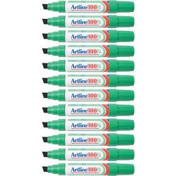 Permanent marker Artline 100 ultra 7,5-12mm groen schuin milieuvriendelijk afbeelding