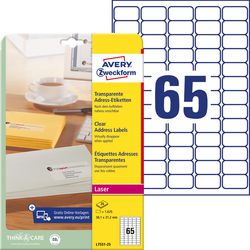 Avery Transparante etiketten l7551-25 21,2x38,1mm afbeelding