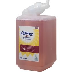 Handzeep Kleenex Luxury Joy kunststof 1L rood pak 6 stuks afbeelding