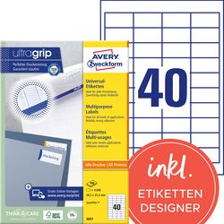Avery Universele etiketten 3657 48,5x 25,4mm afbeelding