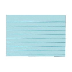 Abi Indexkaarten herlitz a6 175 gsm blauw gelinieerd 100 stuks afbeelding