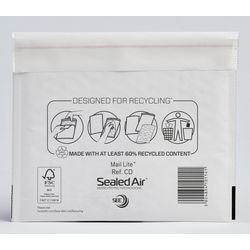 Luchtkussenvelop Sealed Air Mail Lite Lite CD 79 gsm wit 10 stuks afbeelding