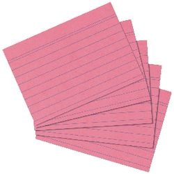 Abi Indexkaarten herlitz a6 175 gsm rood gelinieerde 100 stuks afbeelding