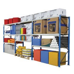 Basiselement Arno Space Epsivol 180x60x250cm blauw lichtgrijs afbeelding