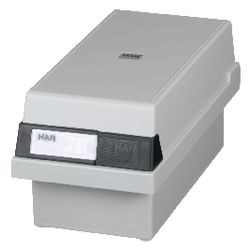 Abi Kaartenbak han metal a7 13,3x25x12,1cm lichtgrijs afbeelding