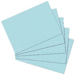 Abi Indexkaarten herlitz a5 175 gsm blauw blanco 100 stuks afbeelding