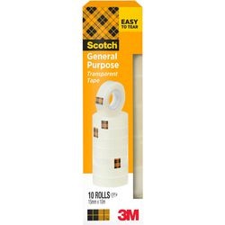 Plakband Scotch 508 15mm x 10m 10 rollen transparant afbeelding