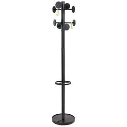 Kapstok PMSTAN3M Alba 8 haken ronde voet 175cmx37cm zwart afbeelding