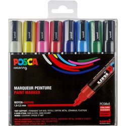 Markers uni-ball Posca Kleurenassortiment 8 Stuks afbeelding