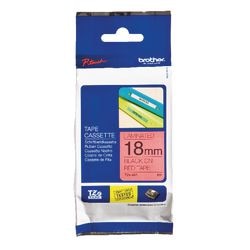 Labeltape Brother TZE441 Zwart, rood 18mmx8m afbeelding