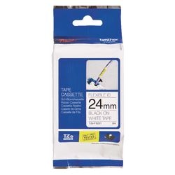 Labeltape Brother TZEFX251 24mmx8m zwart/wit afbeelding