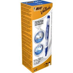 Whiteboard marker Bic Velleda blauw pak 12 stuks afbeelding